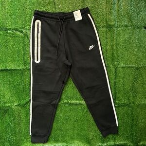 Black Reflective nike tech pants for mens